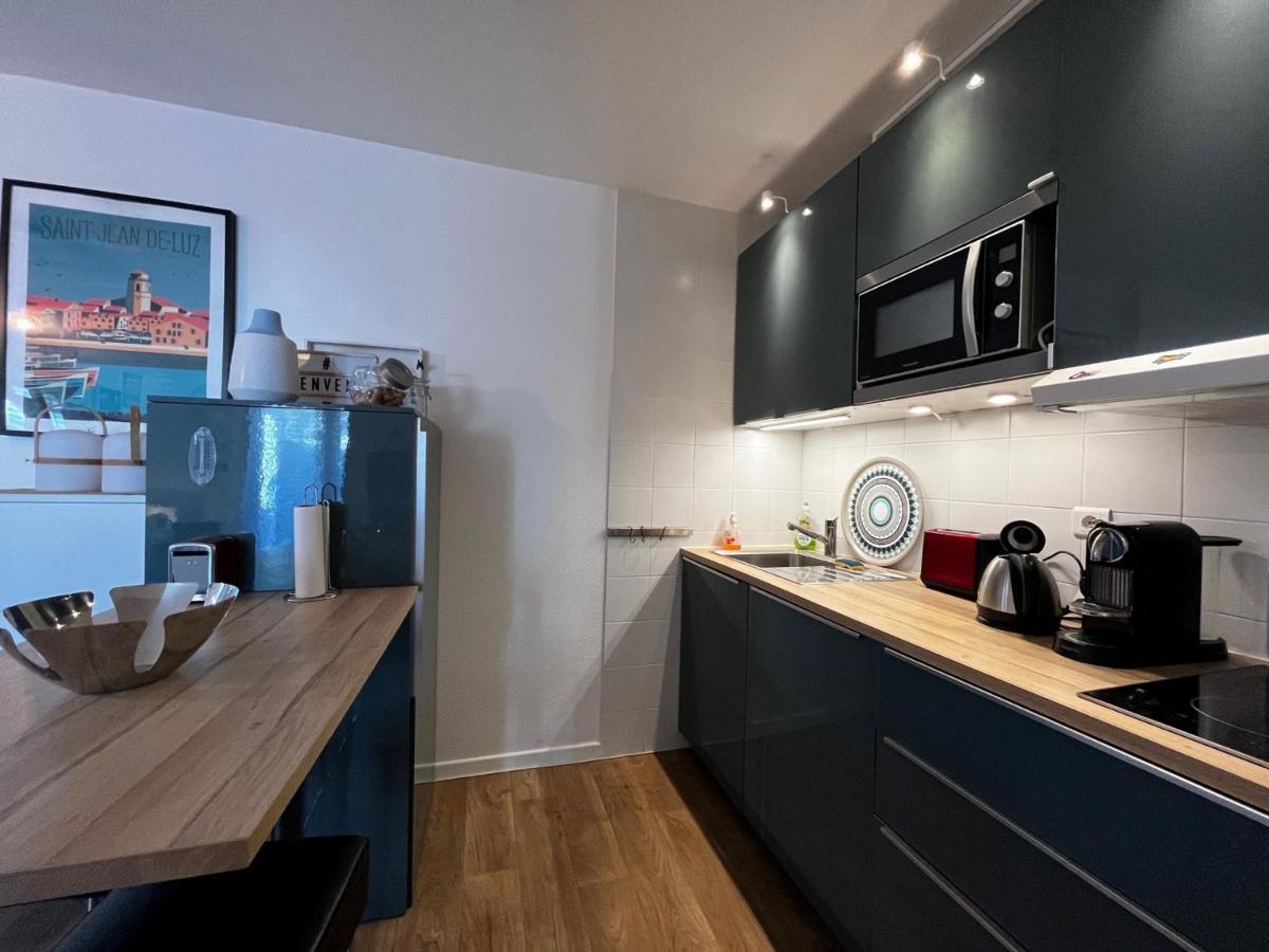 Bel Appartement T3 Avec Jardin, Piscine Et Parking, Proche Plage A Hendaye - Fr-1-239-739 Buitenkant foto
